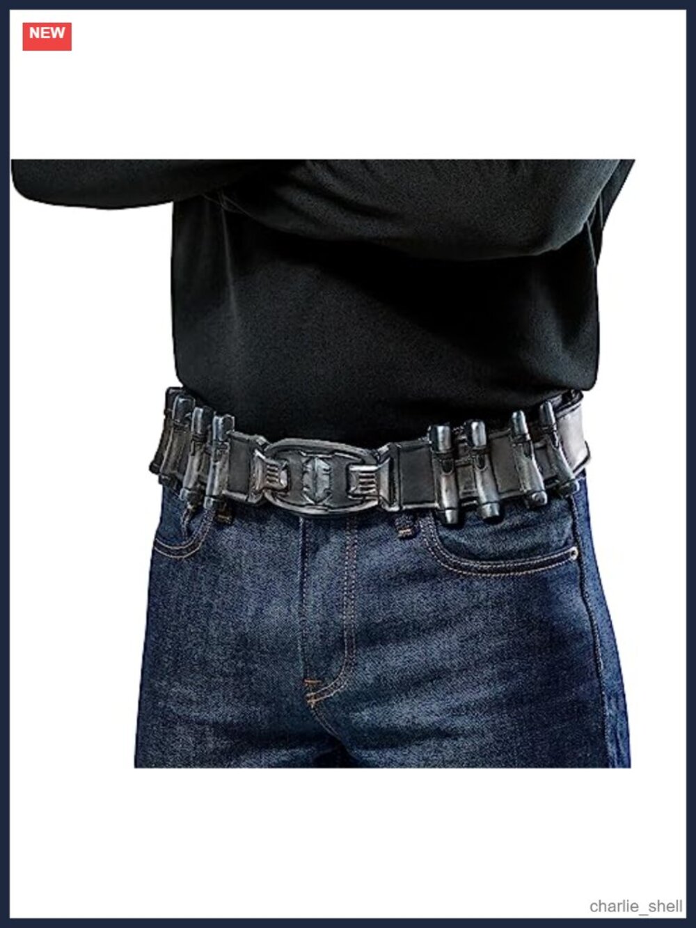 Molded Vinyl Utility Belt DC Flash Movie Batman Cosplay Costume Accessory